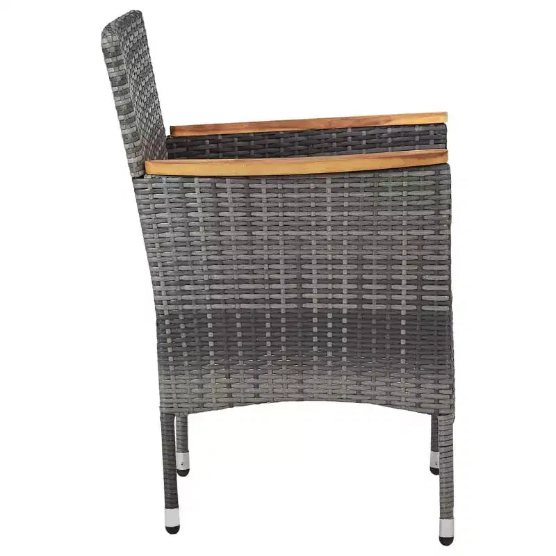 vidaXL Ensemble de salle à manger gris et marron