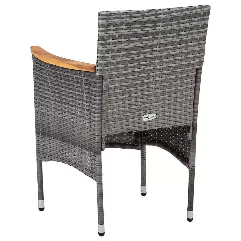 vidaXL Ensemble de salle à manger gris et marron