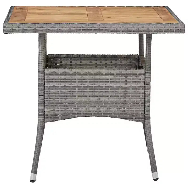 vidaXL Ensemble de Repas de Jardin en Rotin Synthétique Gris Nombreuses Places