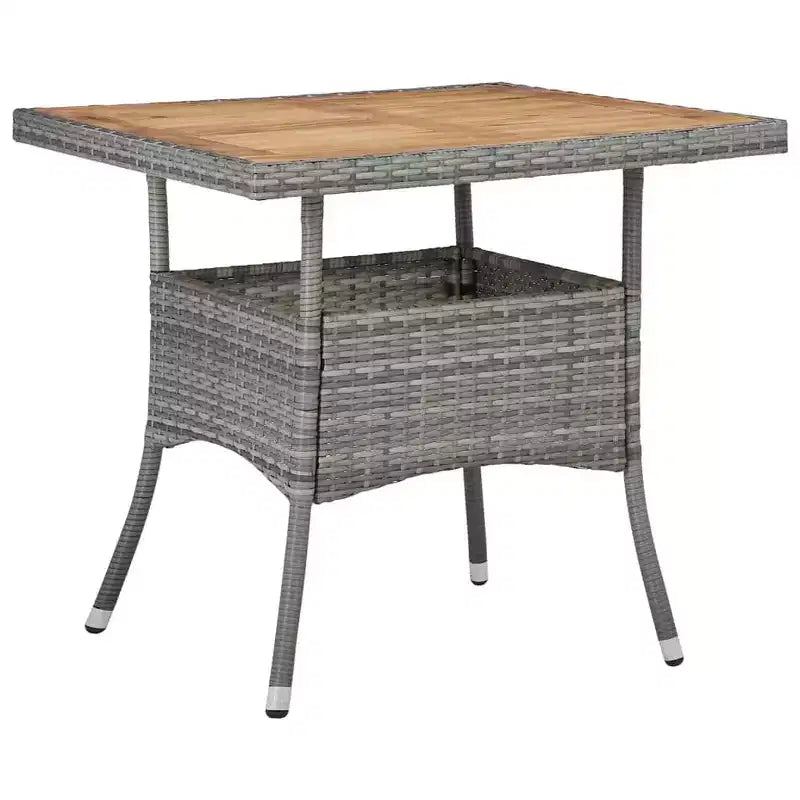 vidaXL Ensemble de Repas de Jardin en Rotin Synthétique Gris Nombreuses Places