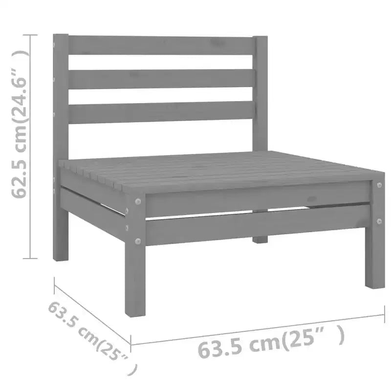 vidaXL Ensemble de mobilier de jardin en pin massif 4 pièces 4 places