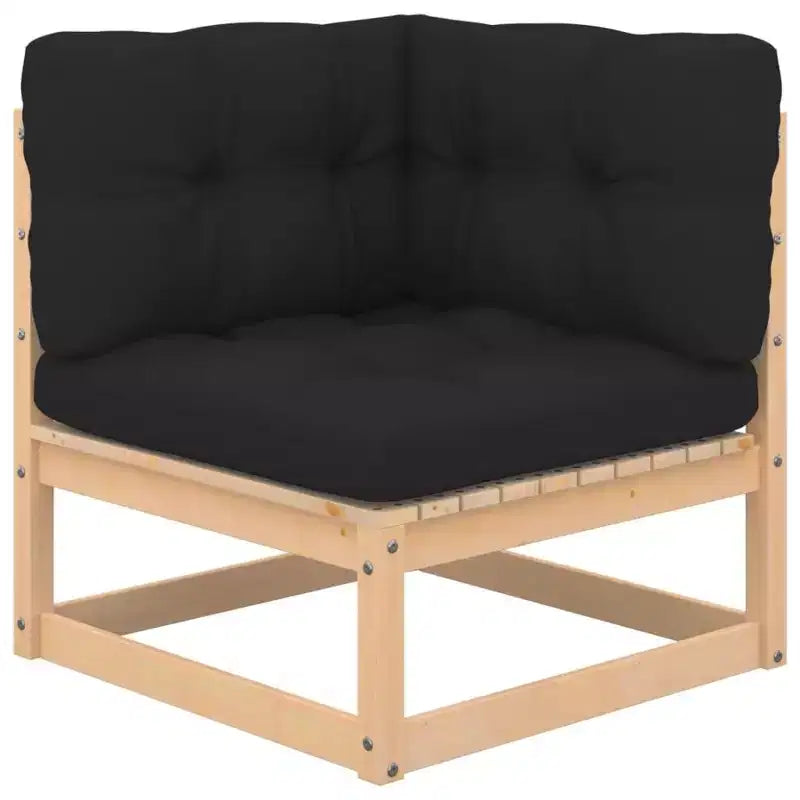 vidaXL Salon de jardin Pin massif Pin naturel Bois massif Modularité moyenne