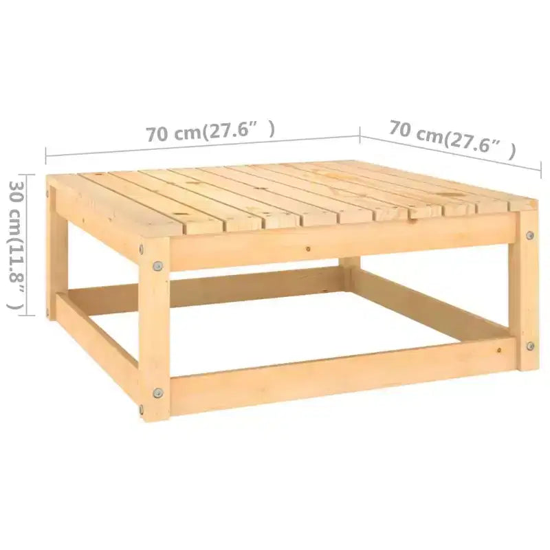 vidaXL Salon de jardin Pin massif Pin naturel Bois massif Modularité moyenne