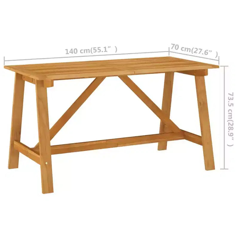 vidaXL Ensemble de salle à manger 5 pièces en bois d'acacia massif ergonomique