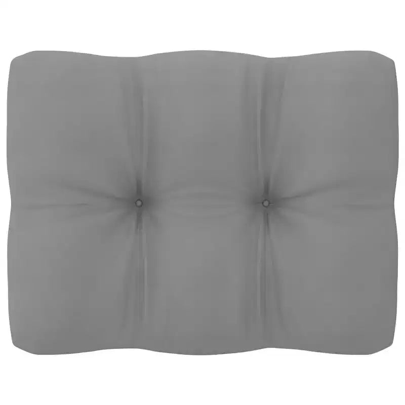 vidaXL Salon de jardin gris, Pin massif, Polyester Grand
