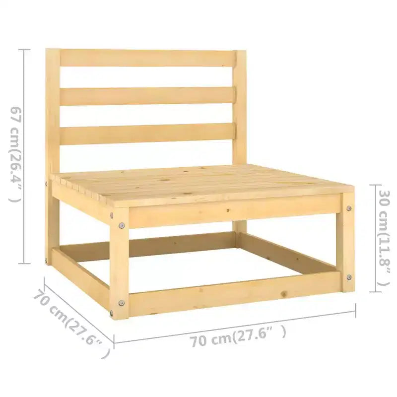 vidaXL Salon de jardin en bois naturel, gris