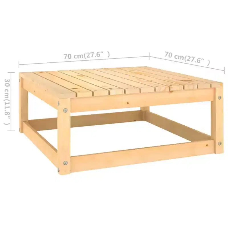 vidaXL Salon de jardin en bois naturel, gris