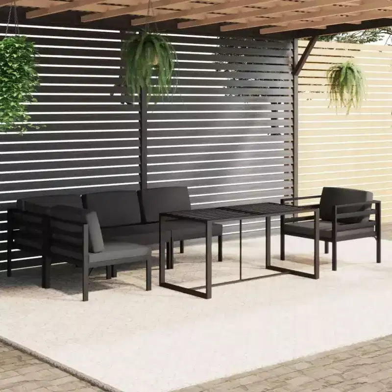 vidaXL Salon de jardin anthracite