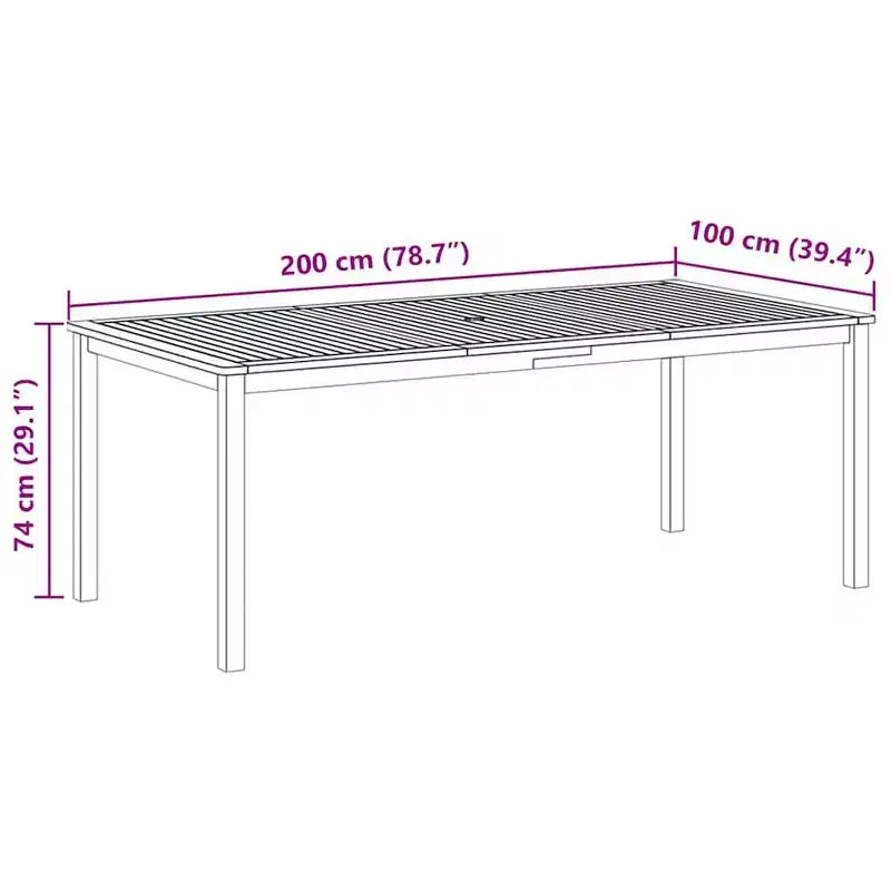 vidaXL Ensemble repas de jardin Bois d'acacia massif Housses amovibles