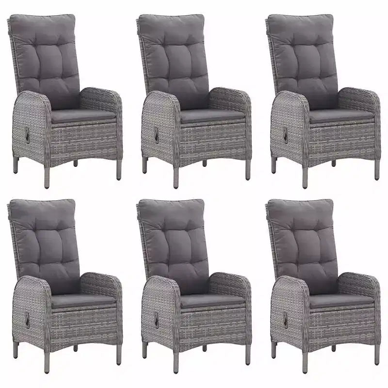 vidaXL Ensemble repas de jardin Bois d'acacia massif Housses amovibles