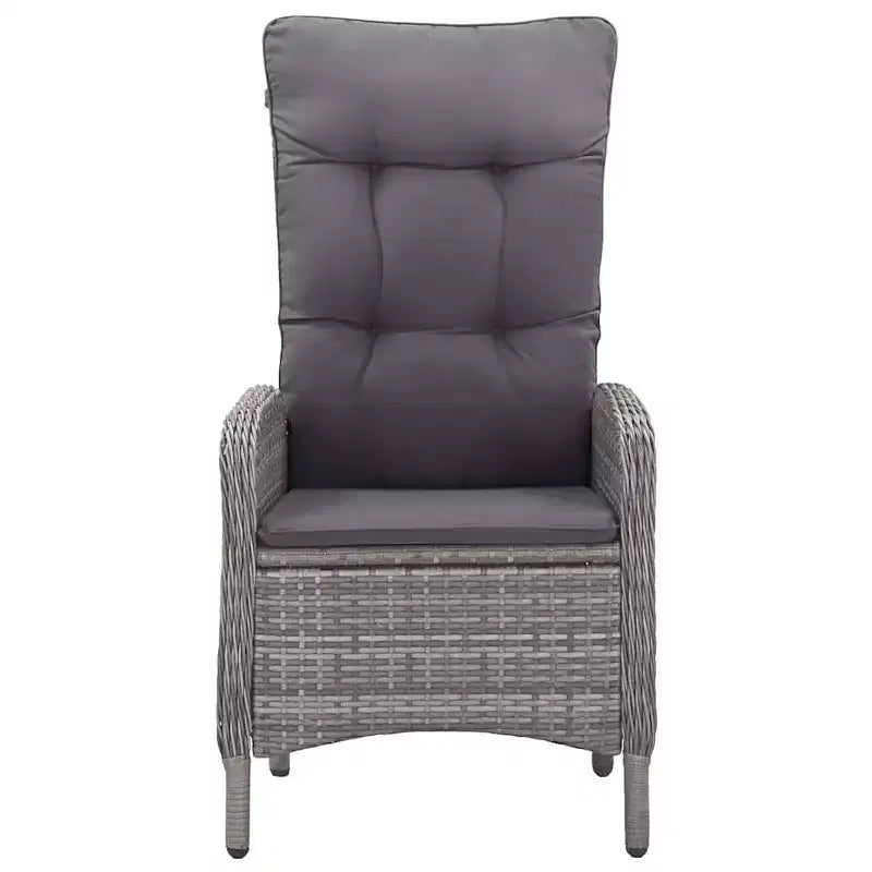 vidaXL Ensemble repas de jardin Bois d'acacia massif Housses amovibles