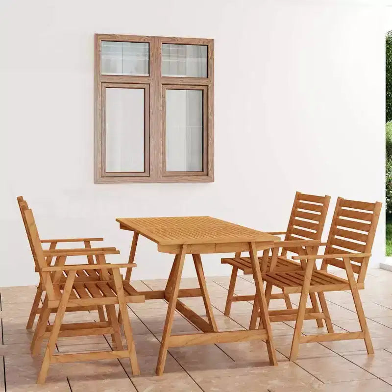 vidaXL Salon de jardin marron riche en bois d'acacia massif Moyen