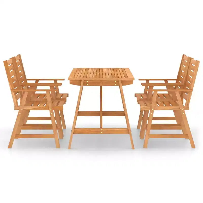 vidaXL Salon de jardin marron riche en bois d'acacia massif Moyen