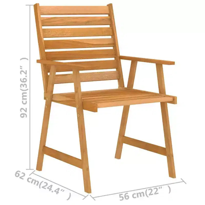 vidaXL Salon de jardin marron riche en bois d'acacia massif Moyen