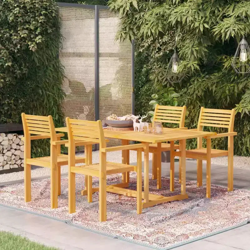 vidaXL Salon de jardin à dîner Teck