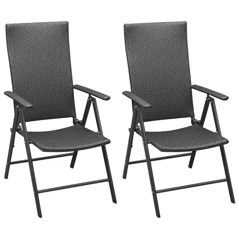 vidaXL Ensemble de salle à manger noir et marron résine tressée, bois composite, aluminium Compact