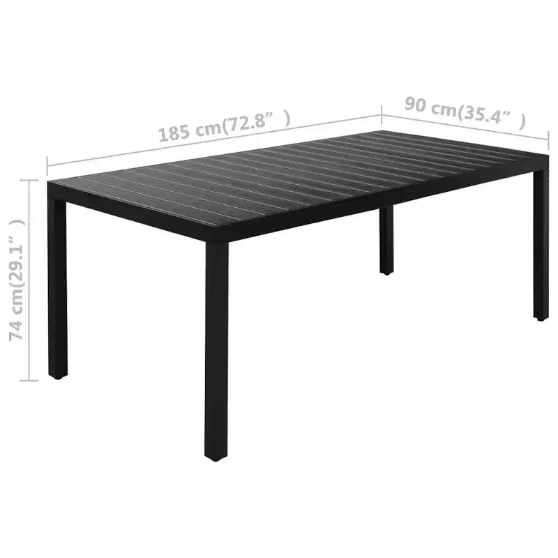 vidaXL Salon de jardin noir et marron en résine tressée, grands sièges
