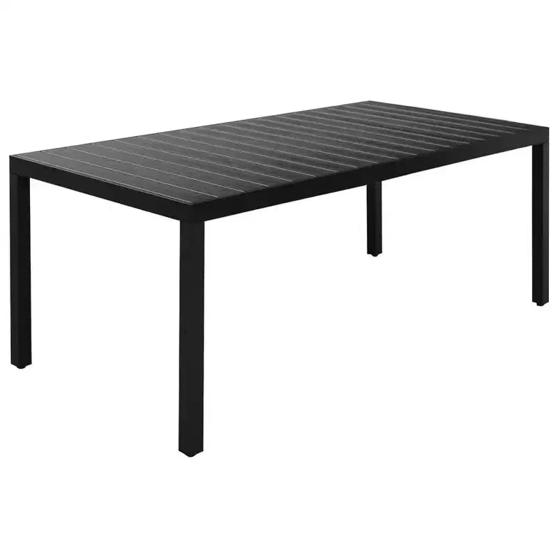 vidaXL Salon de jardin noir et marron en résine tressée, grands sièges