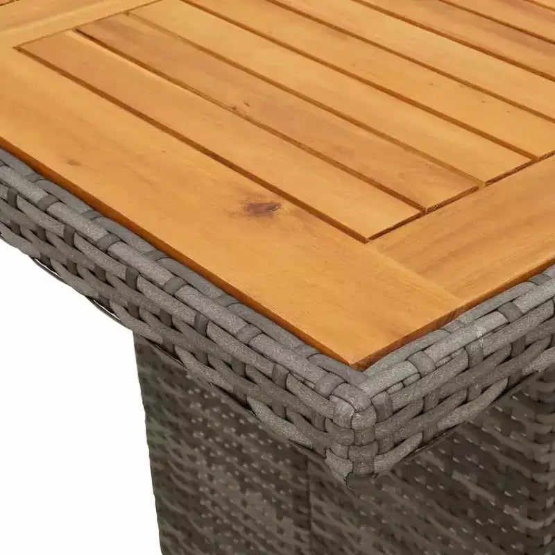 vidaXL Salon de jardin gris en résine tressée avec matériaux résistants aux UV
