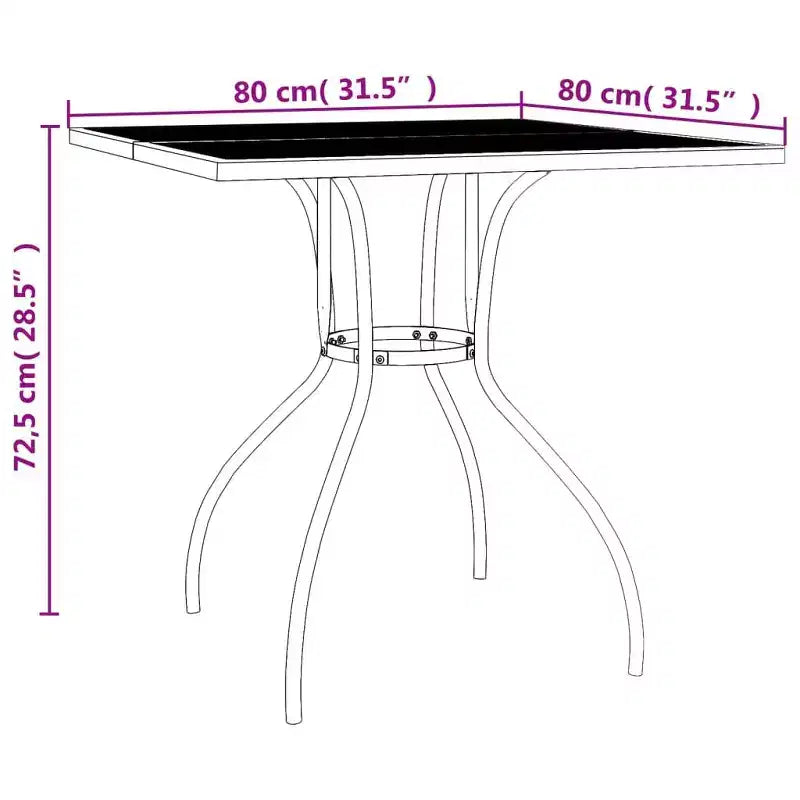 vidaXL Ensemble de jardin 3 pièces en acier empilable