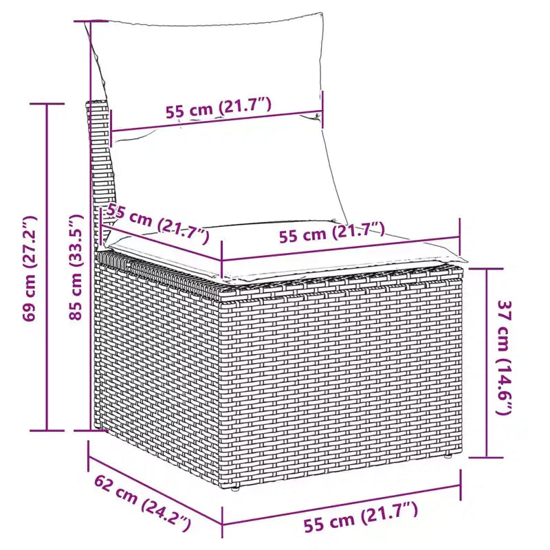 vidaXL Ensemble de canapés de jardin 5 pcs et rotin synthétique turquoise