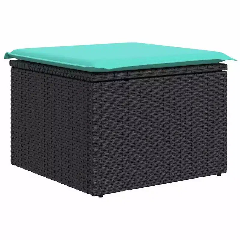 vidaXL Ensemble de canapés de jardin 5 pcs et rotin synthétique turquoise