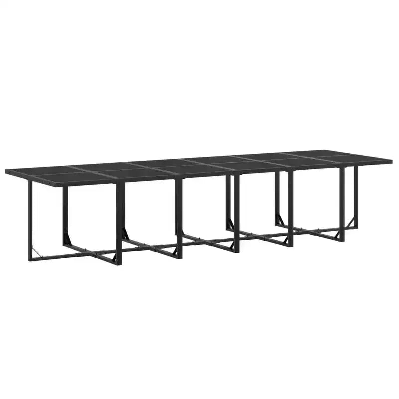 vidaXL Ensemble de Repas de Jardin Textile Noir Grande Taille Pliable
