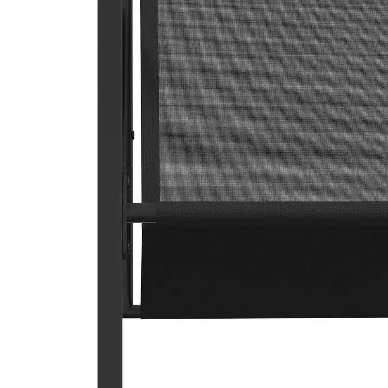 vidaXL Ensemble de Repas de Jardin Textile Noir Grande Taille Pliable