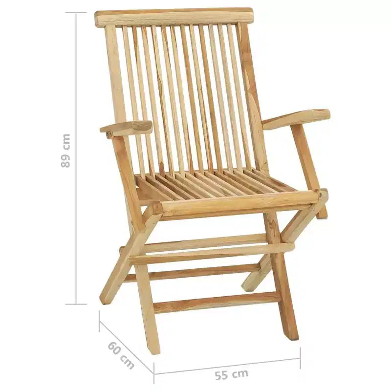 vidaXL Ensemble de salle à manger de jardin Teck Teck finement poncé Moyen Pliable