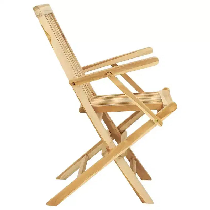 vidaXL Ensemble de salle à manger de jardin Teck Teck finement poncé Moyen Pliable
