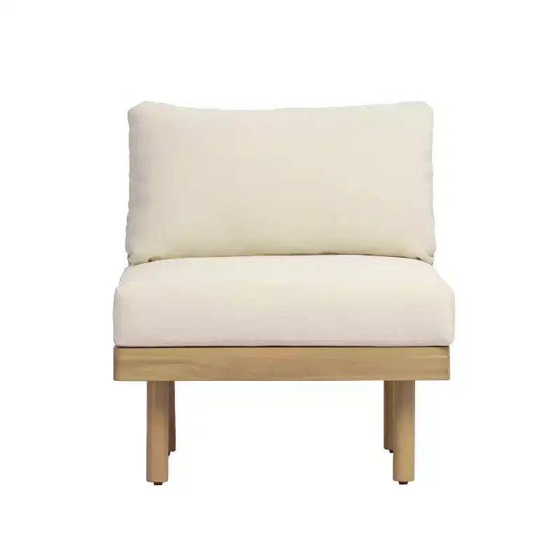 Christopher Knight Home Declan Canapé modulable d'extérieur en acacia et corde en forme de U avec table basse
