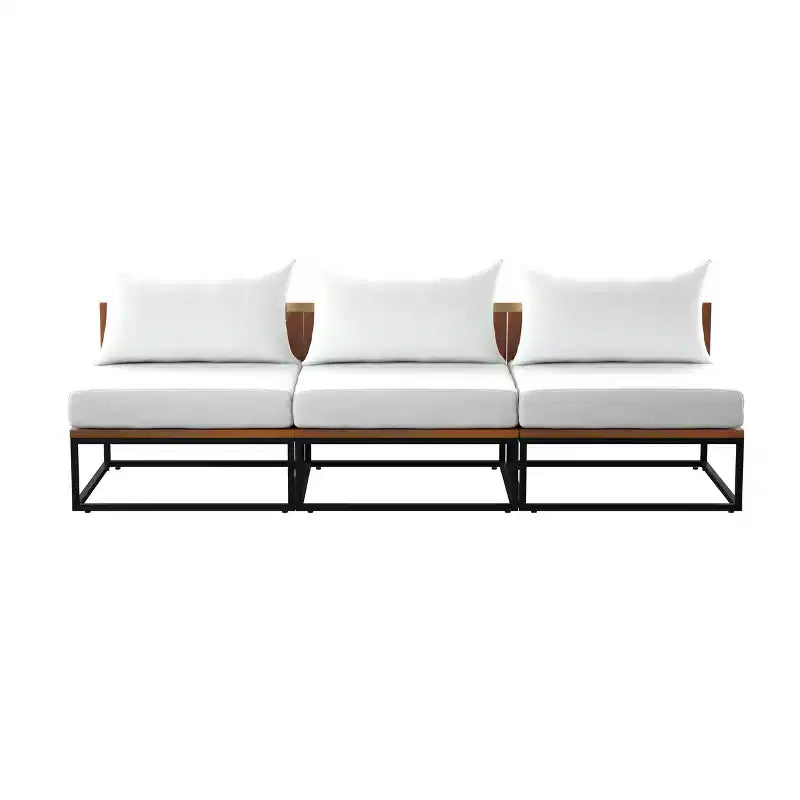 Chaise de jardin Taradale avec coussins – Lot de 3 – Blanc – SEI