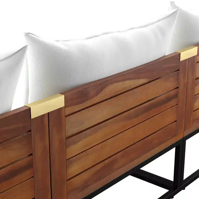Chaise de jardin Taradale avec coussins – Lot de 3 – Blanc – SEI