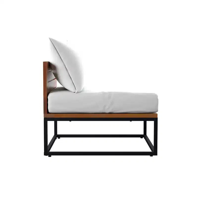 Chaise de jardin Taradale avec coussins – Lot de 3 – Blanc – SEI
