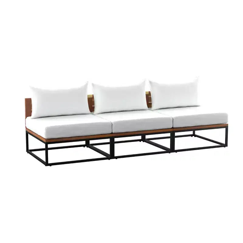 Chaise de jardin Taradale avec coussins – Lot de 3 – Blanc – SEI