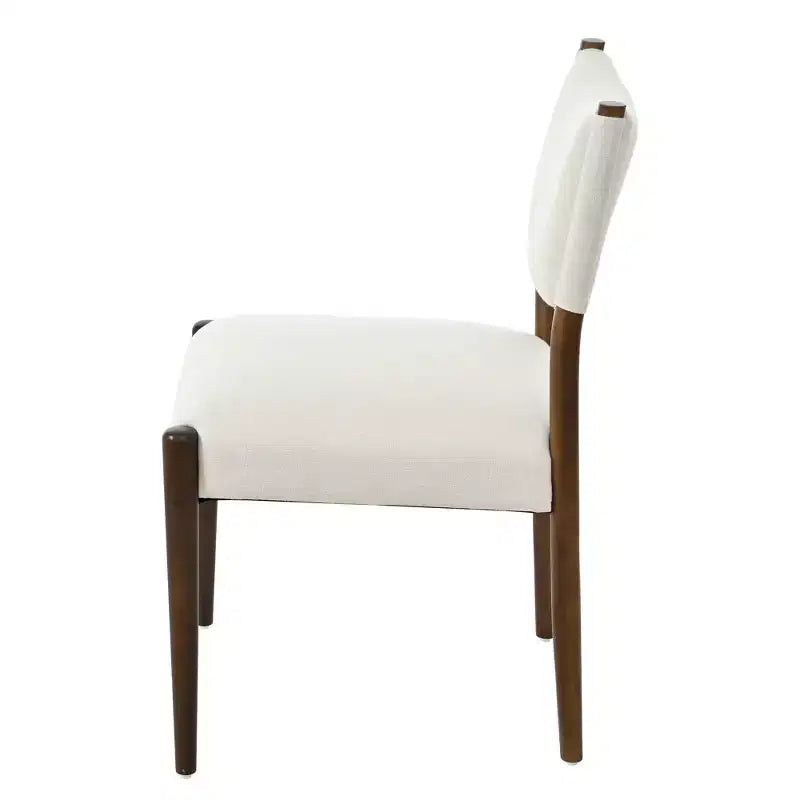 GDFStudio Benson Modern Rubberwood Upholstered Dining Chairs (Set of 2)