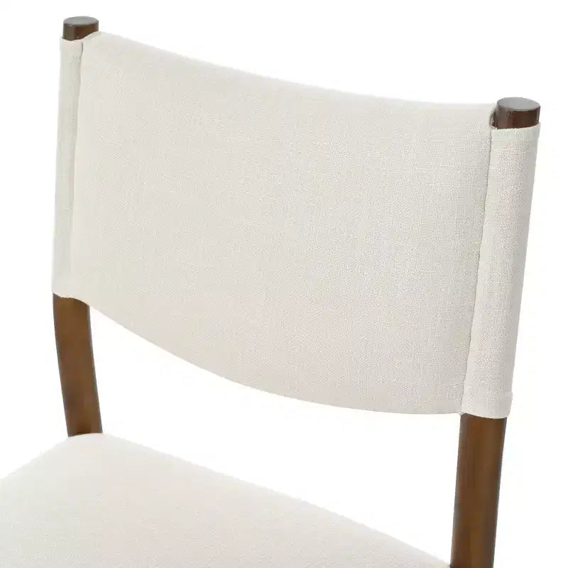 GDFStudio Benson Modern Rubberwood Upholstered Dining Chairs (Set of 2)