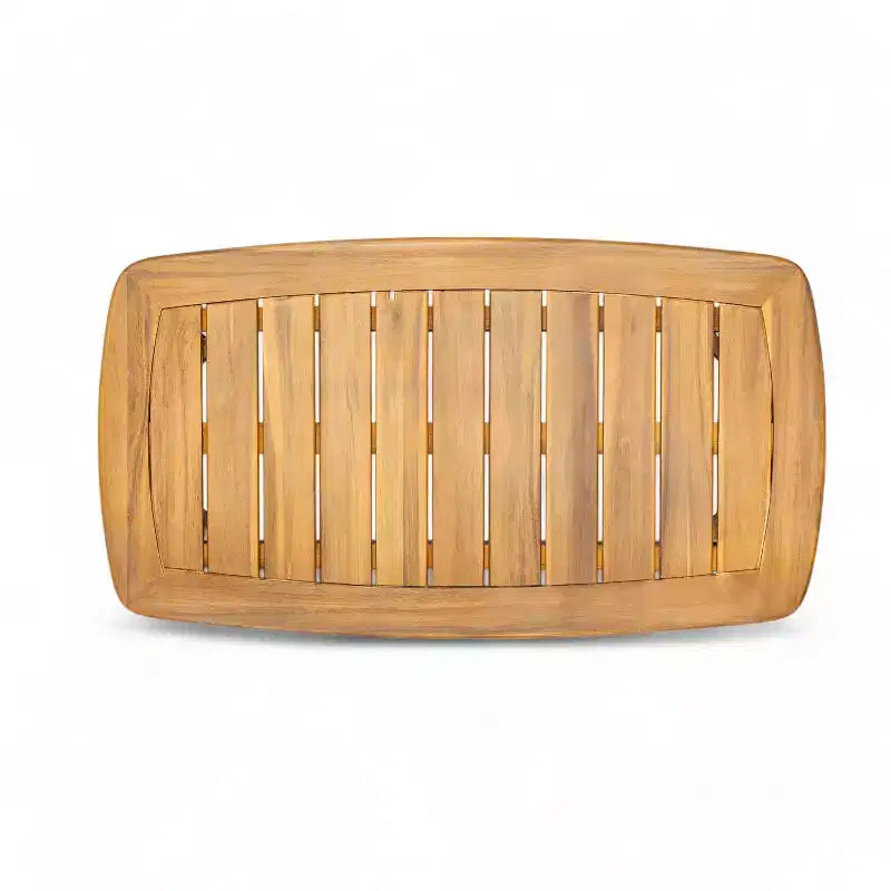 Ensemble de conversation ModernLuxe en bois d'acacia pour l'extérieur, ensemble de canapés de patio avec dossier en corde tressée et table basse, finition teck clair