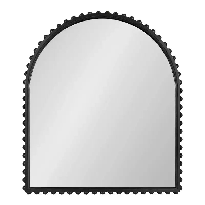 Kate and Laurel Beadbrook Arched Wall Mirror, Black, 28x32
