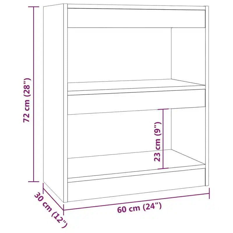 vidaXL Book Cabinet Smoked Oak Engineered wood Medium Book Cabinet