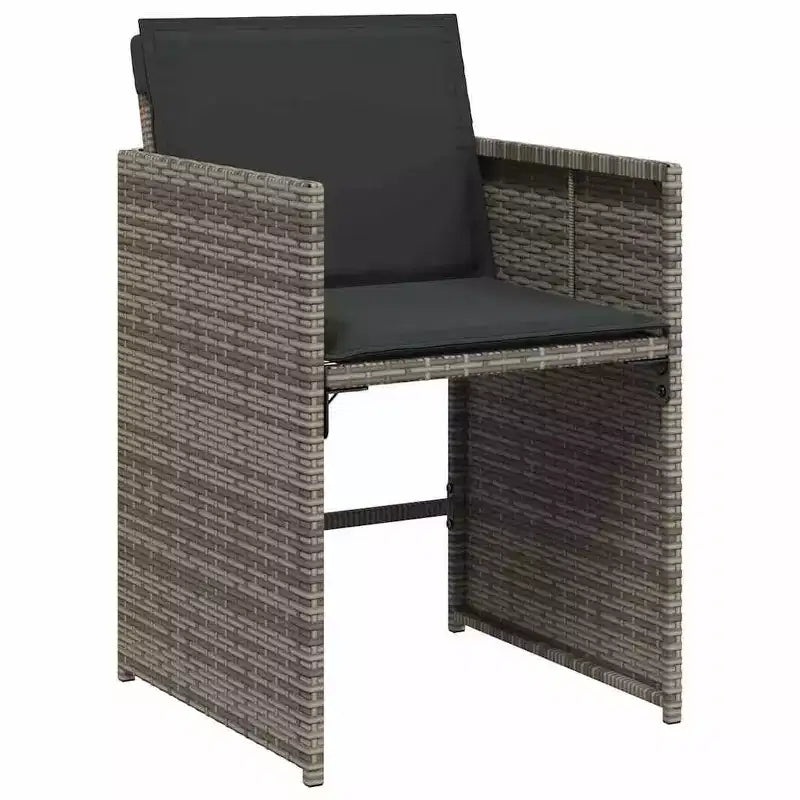 vidaXL Ensemble de salle à manger de jardin avec coussins 5 pcs gris résine tressée