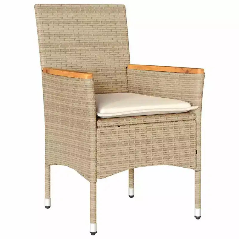 vidaXL Salon de jardin avec coussins 5 pcs Résine tressée Beige