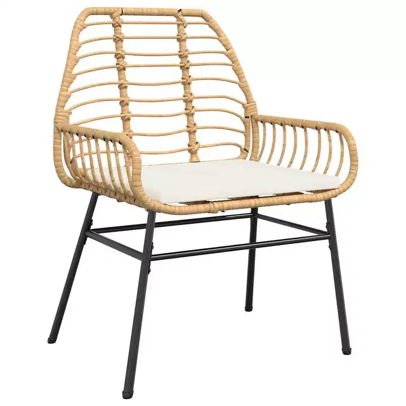 vidaXL Salon de jardin 5 pcs résine tressée marron