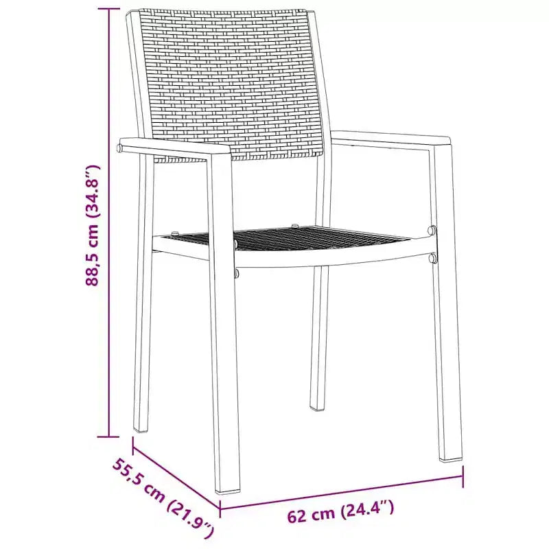 vidaXL Ensemble de jardin 5 pcs Acier enduit de poudre noir