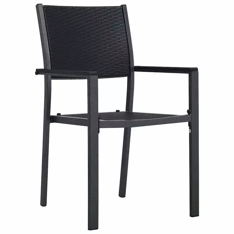 vidaXL Ensemble de jardin 5 pcs Acier enduit de poudre noir