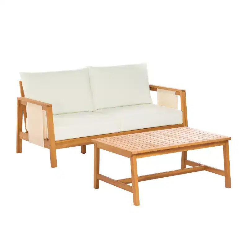 Ensemble de canapé de patio ModernLuxe 2/4 places, salon de conversation extérieur résistant aux intempéries avec coussins moelleux et table basse
