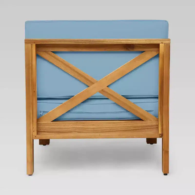 Ensemble de canapé d'angle Brava 5 pièces en acacia - Christopher Knight Home