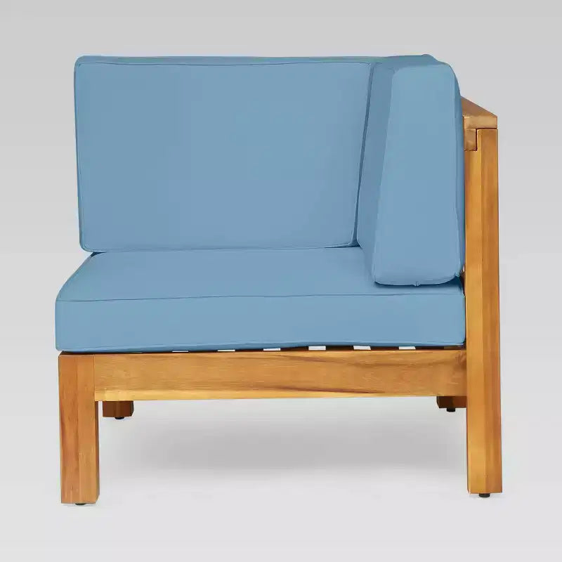 Ensemble de canapé d'angle Brava 5 pièces en acacia - Christopher Knight Home