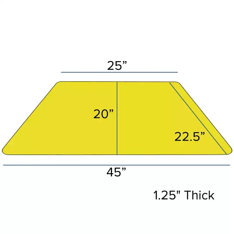 Flash Furniture 22.5''W x 45''L Trapezoid HP Laminate Activity Table - Standard Height Adjustable Legs