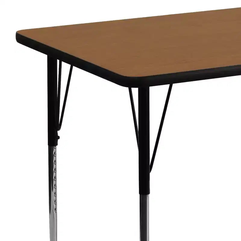 Flash Furniture 30''W x 48''L Rectangular Thermal Laminate Activity Table - Standard Height Adjustable Legs